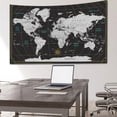 thumbnail image 5 of World Map Tapestry Wall Hanging Black White Tapestry Home Décor for Home 40X30 Inch Map for kids Room Wall Art, 5 of 7
