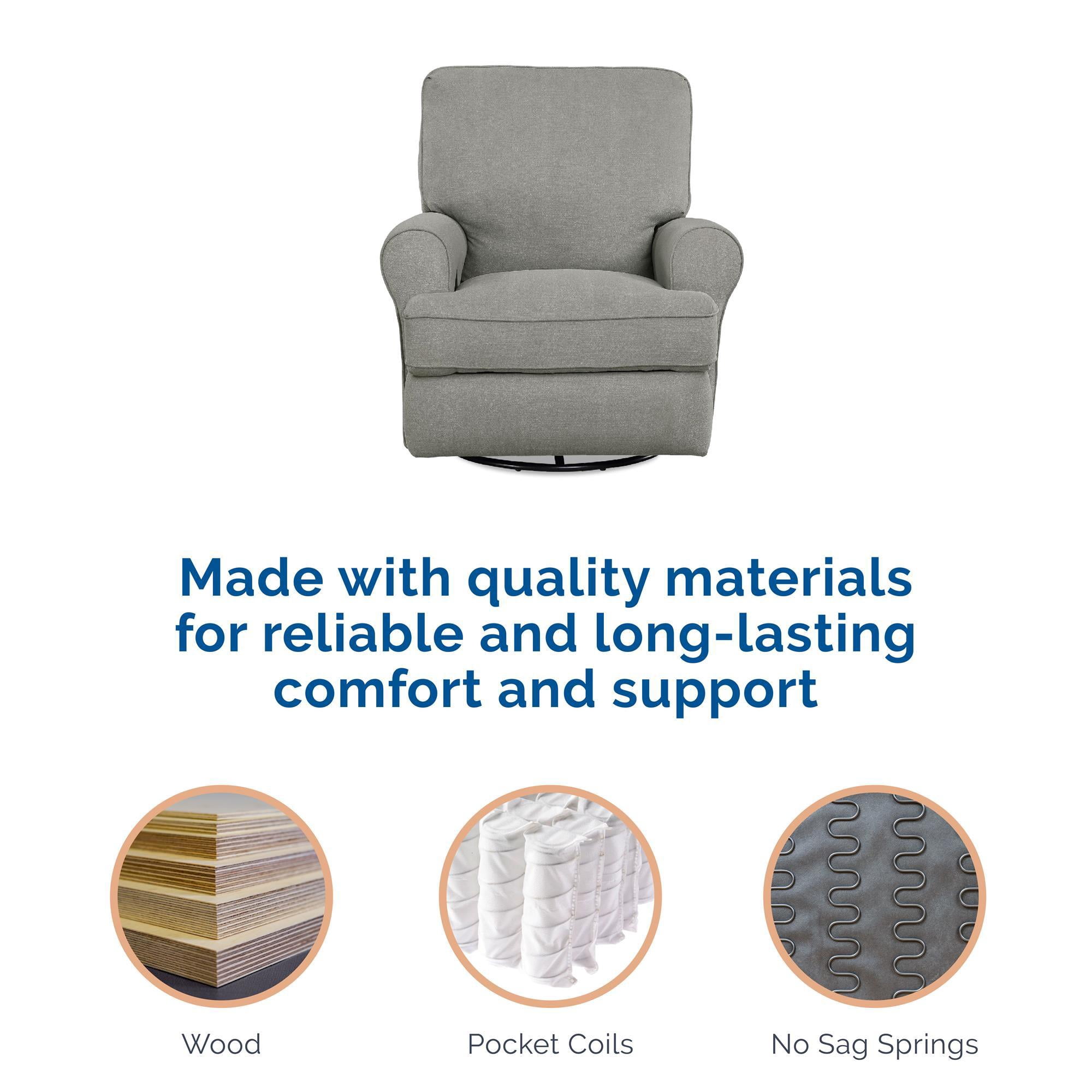 Baby Relax Tiana Nursery Swivel Glider Recliner Chair