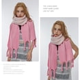 thumbnail image 4 of Musuos Women Lightweight Winter Scarf Gradient Soft Shawl Wrap with Knotted Braid Tassel Warm Fall Scarf for Cold Weather, 4 of 4