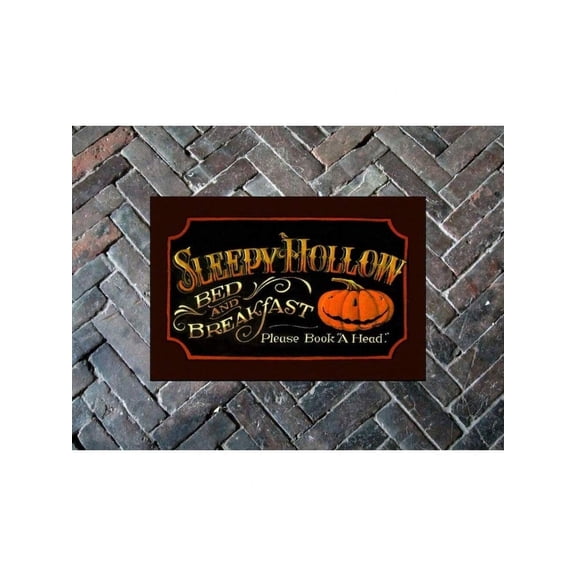 Sleepy Hollow Doormat / Halloween Rug 16" x 24"，outdoor mats for home entrance，front door mat indoor entrance，outdoor mats for home entrance，outdoor mats for home entrance，