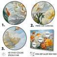 thumbnail image 3 of Designart "Marigold Serenity In Subdued Yellow" Flowers Floater Framed Wall Art Living Room, 3 of 5
