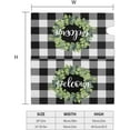 thumbnail image 5 of Black White Buffalo Plaid Summer Mailbox Covers Magnetic Large Size 25.5" X 21" Hops Wreath Welcome Summer Mailbox Cover Decorations Wrap, 5 of 6