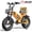 M6-Orange, variant on Spacewalk M6 16" Fat Tire Electric Bike–750W Motor,21.7MPH,48V 15Ah Removable Battery,Compact Ebike for Riders 4'10" to 5'5",Teens,4 Shock Absorbers–Orange