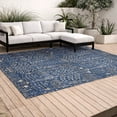 thumbnail image 3 of Addison Rugs Chantille Indoor/Outdoor Traditional Global Navy Machine Washable Rectangle Rug, 9' x 12', 3 of 10