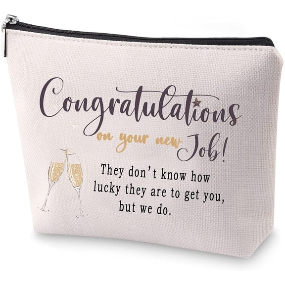 New Job Gift Congratulations On Your New Job Cosmetic Bag Best of Luck Gift Coworker Leaving Gift Makeup Bag Gift for Colleague