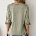 thumbnail image 4 of Women Fall Thanksgiving Autumn Tree Graphic T-Shirt V Neck Short Sleeve Casual Loose Holiday Tee Top Gray L, 4 of 4