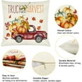 thumbnail image 5 of Fall Pillow Covers 18x18 for Home Decor Throw Pillows with Gnome Maple Leaf Autumn Pumpkin Outdoor Cushions Pillowcase for Farmhouse Fall Decorations Set of 4, 5 of 7