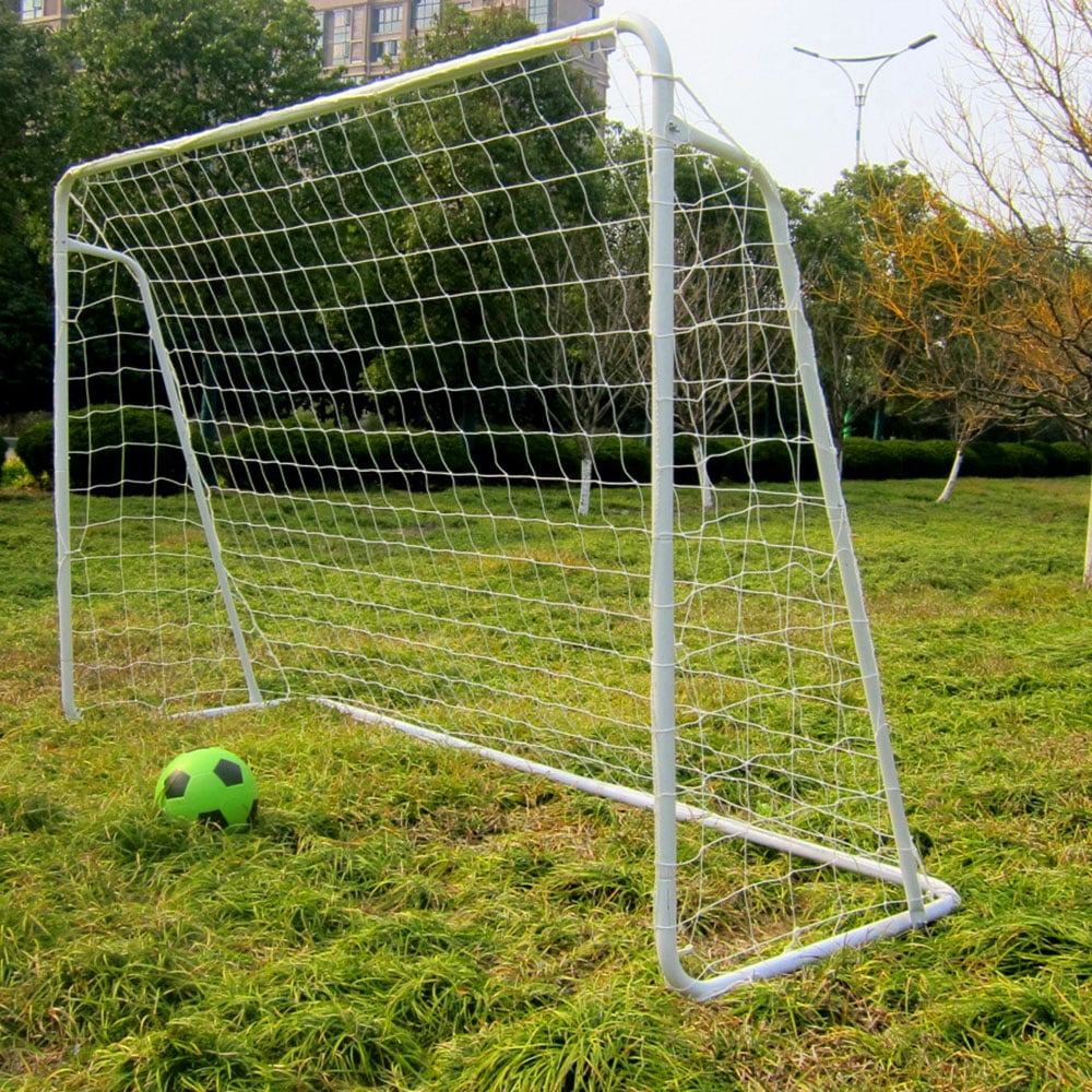 Steel Frame 8' x 5' Portable Football Goal Soccer Net Quick Ball Sport Training 