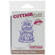 CottageCutz Elites Die -Happy Birthday Cake 2.3"X3.5", Pk 1, CottageCutz