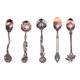 thumbnail image 1 of Vintage estilo real Mini café postre cucharas talladas cocina comedor Bar cubiertos cobre rojo, 1 of 1