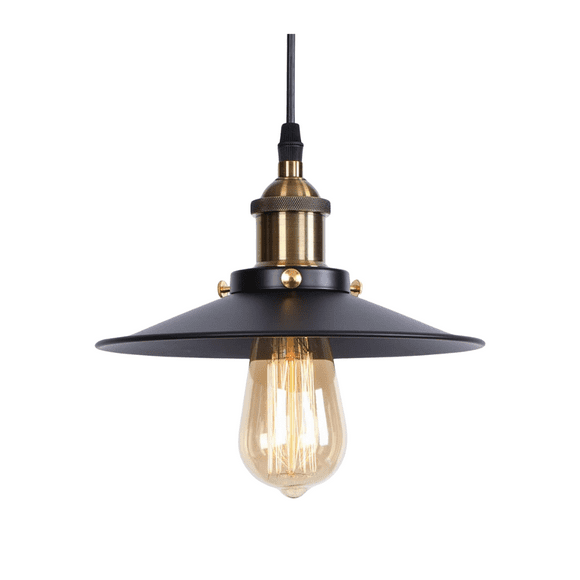Lámpara Colgante Industrial Techo Vintage SKANDIGLOW Metal Negro
