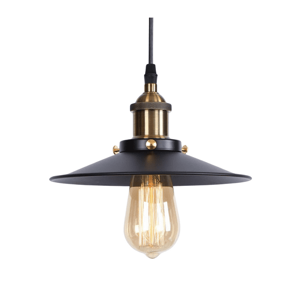 Lámpara Colgante Industrial Techo Vintage SKANDIGLOW Metal Negro