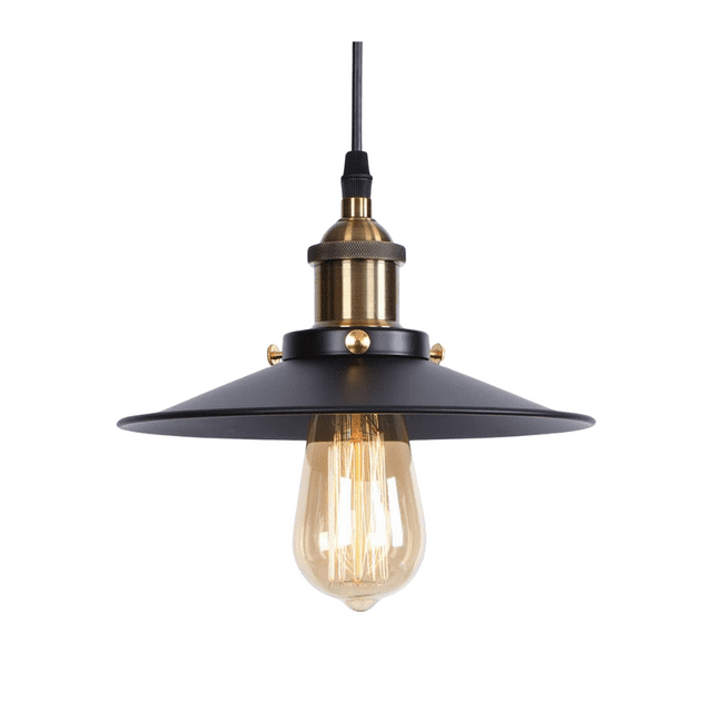 Lámpara Colgante Industrial Techo Vintage SKANDIGLOW Metal Negro