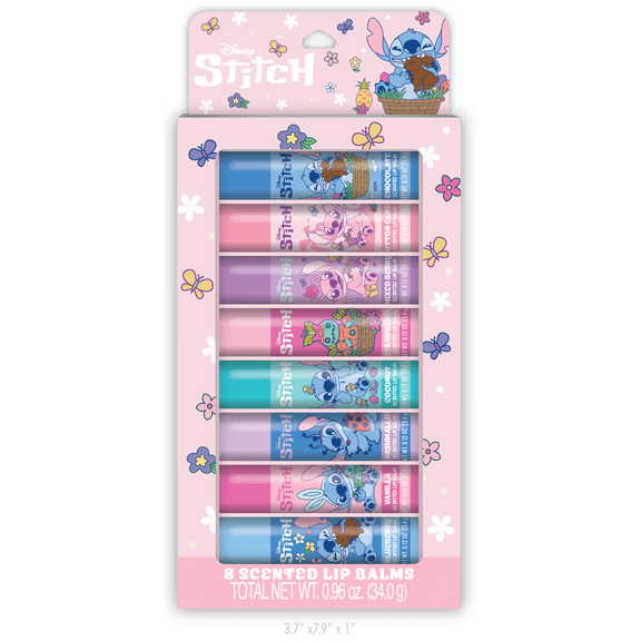 Stitch Easter Multi Pack Lip Balm, 8 Pieces, Scented and Flavored, 34g