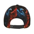 thumbnail image 3 of Kdxio Unisex Red And Blue Fire Bird Pattern Baseball Cap Unisex Washed Classic Adjustable Hat, 3 of 5