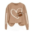 thumbnail image 4 of Brown Womens Fall Tops Football Sweatshirts for Women Cute Baseball Graphic Print Crewneck Long Sleeve Shirts Fall Winter Pullover Sweatshirts Sweaters for Women, 4 of 4