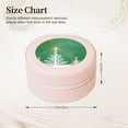 thumbnail image 2 of Yiaed Christmas Green Print Travel Jewelry Case Bridesmaid Gift Boxes Jewelry Travel Organizer Small Round Jewelry Box Mini Storage-Pink, 2 of 7