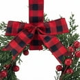 thumbnail image 6 of Yucurem Mini Christmas Wreaths for Kitchen Cabinet, 10 Inch Small Christmas Hanging Artificial Garlands with Ribbon for Front Door Window Door Fireplace Decor, 6 of 7