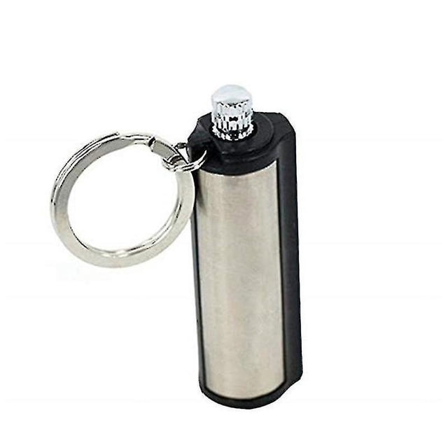 Encendedor de emergencia para acampada, encendedor de pedernal de magnesio, tipo plateado