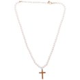 thumbnail image 1 of Pearl Necklace Women Cross Pendant Necklace for Decoration 5Pcs, 1 of 5