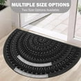 thumbnail image 2 of Half Circle Door Mat Front Door Mat Outside Entrance Welcome Mats Outdoor Indoor Semicircular Doormat for Outdoor Half Round Door Mats for Garage Muddy Paws 24"x36", 2 of 14