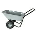 thumbnail image 6 of Dual Wheel Wheelbarrow Heavy Duty Garden Cart with 2 10-Inch Pneumatic Tires for Lawn Yard Farm Work Outdoor Utility Use Gray, 6 of 9
