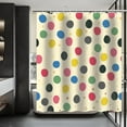thumbnail image 2 of Colorful Dots Shower Curtain Minimalist Big Dots Art Modern Waterproof Fabric Decor Set with 12 Hooks (72"x72) Add a Pop of Color and Style to Your Bathroom, 2 of 6