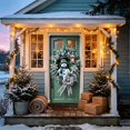 thumbnail image 6 of 2026 Christmas Home Party Decoration 1PCS Christmas Door Cover Door Curtain Christmas Day Door And Wall Decoration Desktop Decoration Festival Party Decoration 35x71inches, 6 of 6