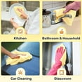 thumbnail image 4 of Starfreshi Microfiber Cleaning Cloths Roll, Starfreshi 30-Pack Microfiber Cleaning Cloth Roll, Reusable Paper Towels Tear Away Cloth, for Cars, Wash Cloths, Kitchen Cleaning (Gardenia Yellow,30 Pack), 4 of 8