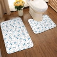 thumbnail image 2 of Yiaed Scarf Bear Print Bathroom Mat Set 2 Pieces Mat Anti-Skid Pad Ultra Soft and Absorbent Bathroom Bath Mat Contour Bath Rugs for Toilet Base, 2 of 6