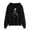 Black, variant on Womens Dressy Tops Winter Fall Comfy Hooded Long Sleeve Bubble One Shoulder Cropped Heart Print Leisure Polyester Hoodies Sweatshirts(Black,XL)