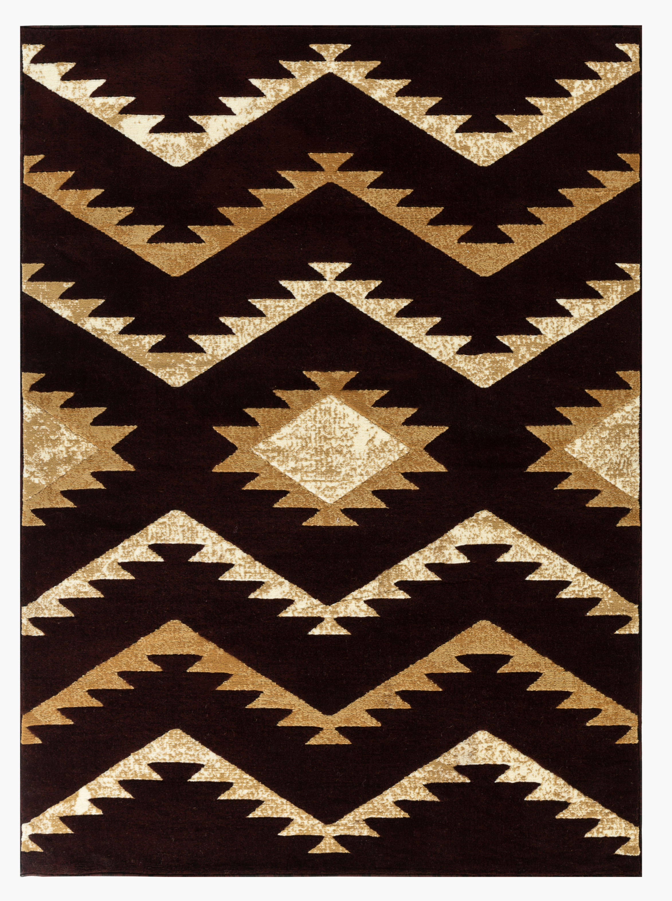 Newport Collection Burgundy Southwestern Tribal Area Rug
