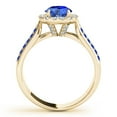 thumbnail image 2 of Mauli Jewels 1.55 Carat Tanzanite and Diamond Engagement Ring for Women, Unique Design 14K Rose Gold Gemstone Wedding Jewelry Gift, 2 of 5