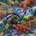 thumbnail image 7 of David Textiles 21" x 18" 100% Cotton Dinosaurs Precut Sewing & Craft Fabric, Multi-color, 7 of 7