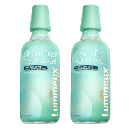 Lumineux Complete Care Mouthwash 16 Oz. 2 Pack - Fresh Breath in 14 Days - Fluoride Free, NO Alcohol, Artificial Colors, SLS Free, Dentist Formulated