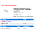 thumbnail image 2 of Automatic Transmission Filter Kit - Compatible with 2003 - 2006 Subaru Baja 2.5L H4 2004 2005, 2 of 2