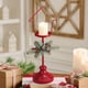 thumbnail image 4 of Adornos navideños de escritorio: candelabros navideños de hierro rojo, artículos de regalo, portavelas de estilo vintage, decoración para escaparates., 4 of 6