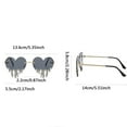 thumbnail image 3 of Women's Diamond Decorated Heart Shaped Sunglasses For Fun And Stylish Photography, 3 of 4