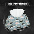 thumbnail image 6 of Lsque Swan Princess On Lake Printed Long Tissue Box Cover Holder, Facial Paper Organizer Dispenser,Triangle with Bottom Belt, PVC Leather Decorative Organizer, 6 of 9