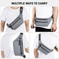 thumbnail image 7 of Fanny Pack for Men Women, Casual Belt Bag, Water Resistant Waist Bag Hip Pack with Adjustable Strap and 4-Zipper Pockets for Travel Hiking Running Outdoor Sports for Adult Teen, Gray, 7 of 7