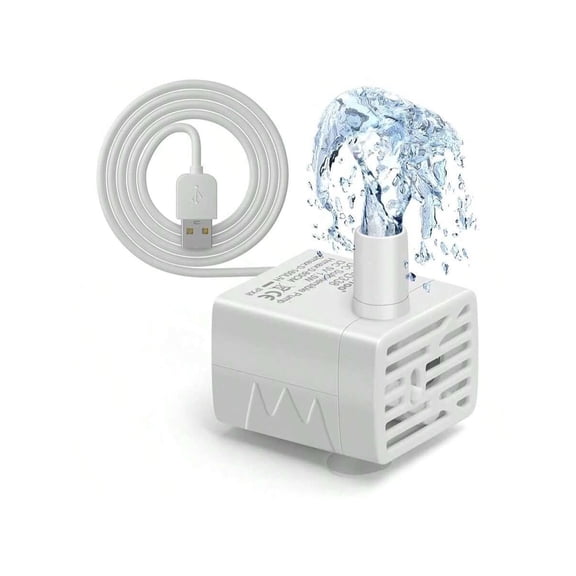 Cat Water Fountain Pump Ultra Quiet USB 5V Submersible Pet Drinking Fountain Replacement Pump IPX8 Waterproof Dispenser Pump