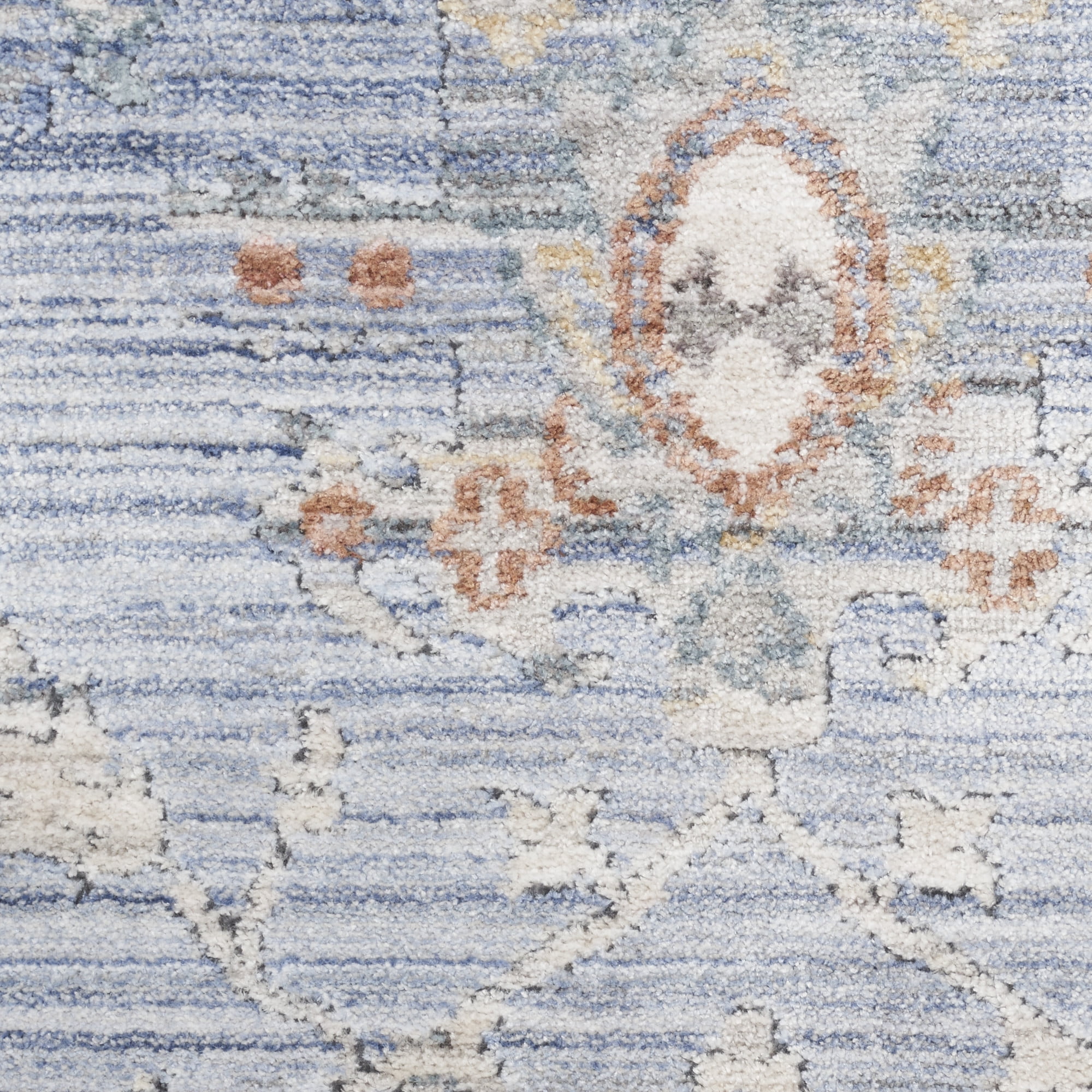 Nourison Elegant Heirlooms 2'2" x 8' Blue Ivory Vintage Indoor Rug