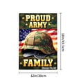 thumbnail image 4 of Jbralid Proud Army Family Linen Garden Flag For Spring Summer Home Outdoor Garden Yard Door Decor 12x18 inch, 4 of 5