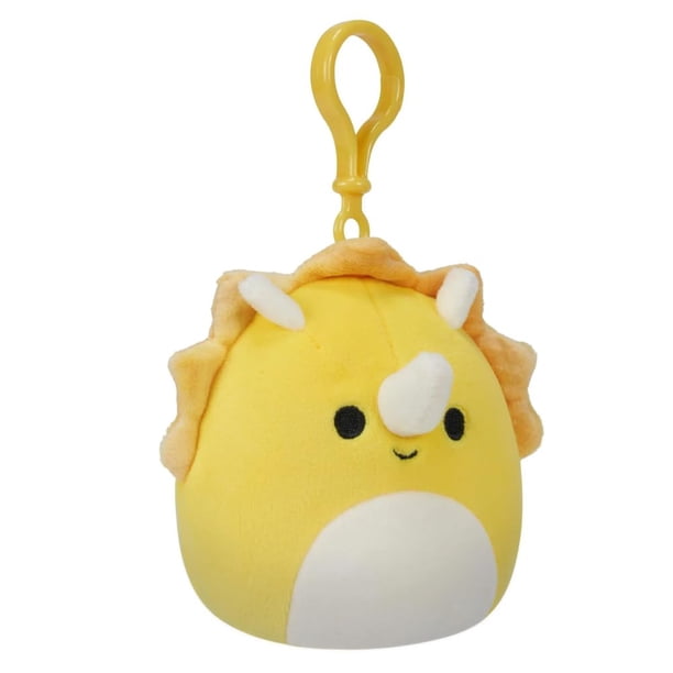 Figura de Peluche Squishmallows Lancaster Triceratops con Clip 9 cm