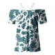 thumbnail image 4 of Blusa informal de manga corta con cuello en V y encaje con hombros descubiertos para mujer OAVQHLG3B Store  lin121212, 4 of 5