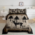 thumbnail image 2 of Feelyou Rustic Deer Moose Queen Comforter Set for Men, Merry Christmas Bedding Sets, Hippie Wildlife Animal Reversible Bedding Comforter Set, Lightweight Room Decor, 3 Pieces, 2 of 8