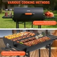 thumbnail image 4 of Qiyester BBQ Charcoal Grill Extra Large Barbecue Grills with Wheels Foldable Side Shelf for Picnic Camping Patio Backyard Cooking, 4 of 10