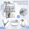 thumbnail image 4 of SANMADROLA Clear Backpack School Backpacks- Large Capacity Waterproof bookbag for School Work Travel,Gray, 4 of 7