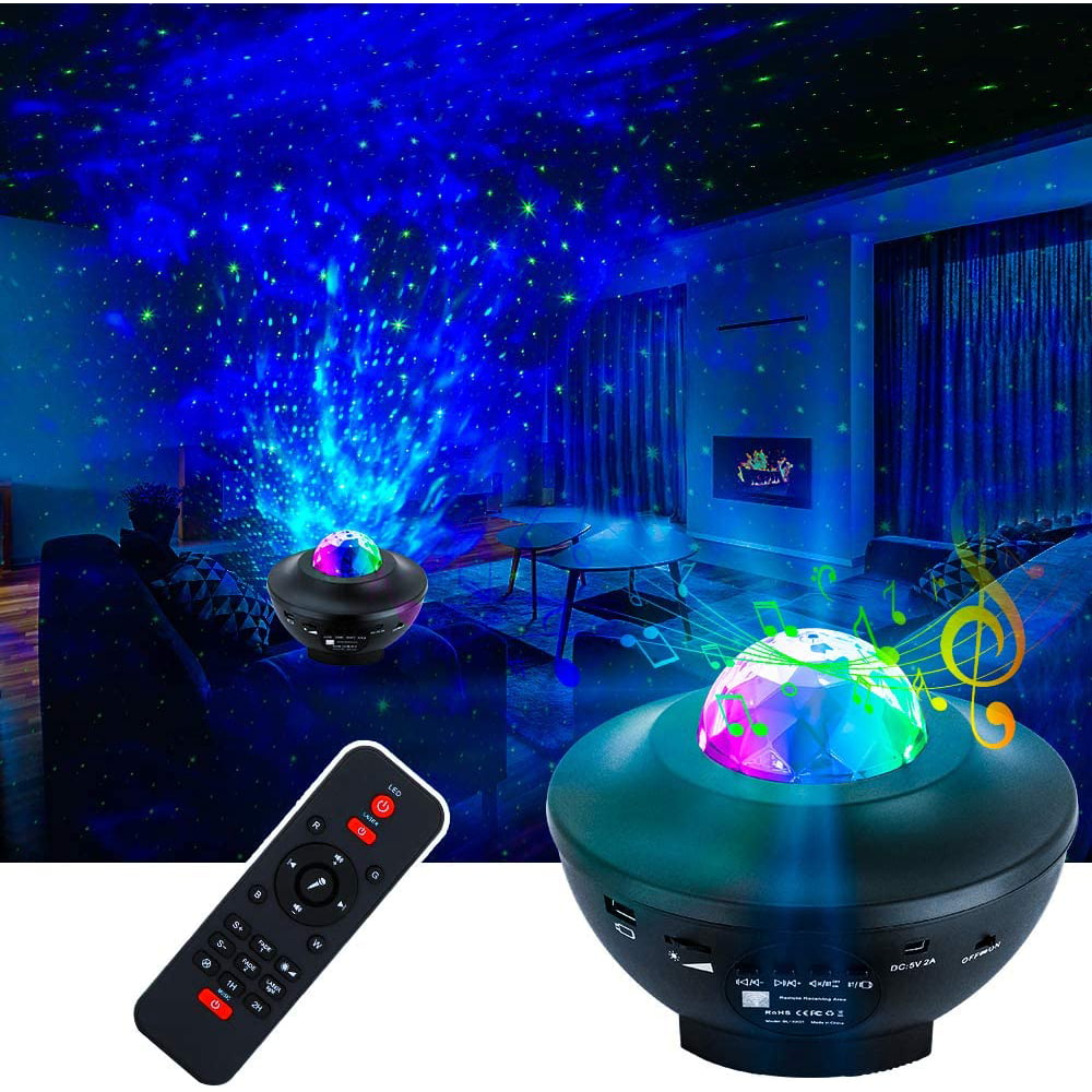 Star Projector Ocean Wave Night Light Projector with Bluetooth Speaker
