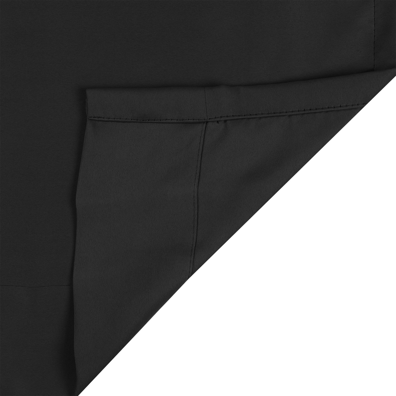 TWOPAGES Pinch Pleat Curtain Blackout Light Blocking Drape for Living Room, 1 Panel, 52"x108", Black